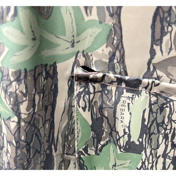 Vintage Duck Bay Snap Up Camo Rebark PVC Hunting Lined Jacket in Size Medium - Picture 3 of 8